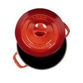 Lava Döküm Yuvarlak Tencere Döküm Demir Kapak Experience Serisi Çap(Ø)28cm  Kırmızı thumbnail 3