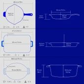 Lava Döküm 3X Edition Serisi Özel Koleksiyon Döküm Demir Tencere & Tava Seti  Mavi thumbnail 6