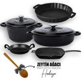 Lava Döküm 5X New Heritage Serisi Döküm Demir Tencere & Tava Seti  Siyah thumbnail 1