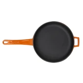 Lava Döküm Yuvarlak Kızartma Tavası Döküm Demir Yekpare Saplı  Çap(Ø)20cm.  Turuncu - 3