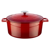 Lava Döküm Yuvarlak Tencere. Folk Çap(Ø)28cm.  Kırmızı thumbnail 1