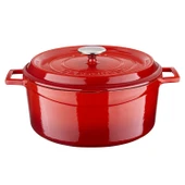 Lava Döküm Yuvarlak Tencere Döküm Demir Yekpare Kulplu Edition Serisi Çap(Ø)28cm.  Kırmızı thumbnail 1