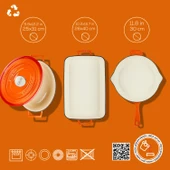 Lava Döküm 3X Edition Serisi Özel Koleksiyon Döküm Demir Tencere & Tava Seti  Turuncu thumbnail 5