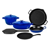 Lava Döküm 6x Trendy Serisi 9 Parça Tencere & Tava Seti  Mavi - 2