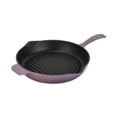 Lava Döküm Yuvarlak Izgara Tava Döküm Demir Yekpare Saplı Çap(Ø)28cm.  Mor thumbnail 2