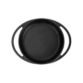 Lava Döküm Yuvarlak Sahan Döküm Demir Yekpare Çift Kulplu Çap(Ø)16cm. thumbnail 1