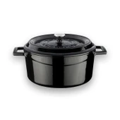 Lava Döküm 6X Trendy Serisi Döküm Demir Tencere Tava Çeyiz Seti  Siyah thumbnail 2