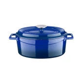 Lava Döküm 3X Edition Serisi Özel Koleksiyon Döküm Demir Tencere & Tava Seti  Mavi thumbnail 2