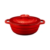 Lava Döküm Yuvarlak Tencere Döküm Demir Kapak Experience Serisi Çap(Ø)28cm  Kırmızı thumbnail 1