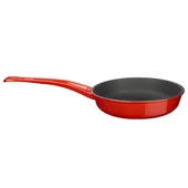 Lava Döküm Yuvarlak Kızartma Tavası Döküm Demir Yekpare Saplı Çap(Ø)24cm.  Kırmızı - 1