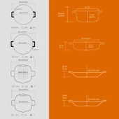 Lava Döküm 5X Trendy Serisi Döküm Demir Tencere Tava Çeyiz Seti  Turuncu thumbnail 3