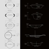 Lava Döküm 5x Trendy Serisi 8 Parça Tencere & Tava Seti  Siyah thumbnail 6
