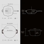 Lava Döküm Trendy 4 Parça Tencere Tava Seti  Siyah thumbnail 5