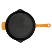 Lava Döküm Yuvarlak Kızartma Tavası Döküm Demir Yekpare Saplı Spring Serisi Çap(Ø)28cm.  Turuncu thumbnail 2