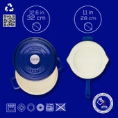 Lava Döküm 2X Edition Serisi Özel Koleksiyon Döküm Demir Tencere & Tava Seti Mavi - 5