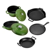 Lava Döküm 5x Trendy Serisi 8 Parça Tencere & Tava Seti  Yeşil thumbnail 3
