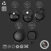 Lava Döküm 5X New Heritage Serisi Döküm Demir Tencere & Tava Seti  Siyah thumbnail 3