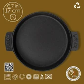 Lava Döküm Yuvarlak Güveç Kabı Döküm Demir Yekpare Çift Kulplu Çap(Ø)17cm. - 3