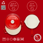 Lava Döküm 2X Edition Serisi Özel Koleksiyon Döküm Demir Tencere & Tava Seti  Kırmızı thumbnail 5