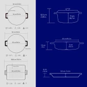 Lava Döküm 6X Trendy Serisi Döküm Demir Tencere Tava Çeyiz Seti  Mavi thumbnail 6