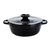 Lava Döküm Yuvarlak Tencere Döküm Demir Kapak Experience Serisi Çap(Ø)28cm  Siyah thumbnail 1