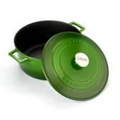 Lava Döküm Yuvarlak Tencere. Folk Çap(Ø)28cm.  Yeşil thumbnail 2