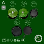 Lava Döküm 5x Trendy Serisi 8 Parça Tencere & Tava Seti  Yeşil thumbnail 5