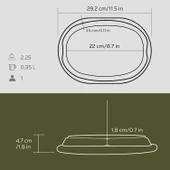 Lava Döküm Oval Fajita Tabağı Kayın Servis Ahşabı Ölçü 26x19cm. - 3