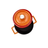 Lava Döküm Yuvarlak Tencere. Trendy Çap(Ø) 14cm.  Turuncu thumbnail 2