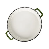 Lava Döküm Yuvarlak Rosto ve Fırın Tepsisi Edition Serisi Döküm Demir Yekpare Çift Kulplu Çap(Ø)30cm.  Yeşil - 3