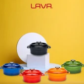 Lava Döküm Yuvarlak Tencere. Trendy Çap(Ø) 14cm.  Siyah - 6