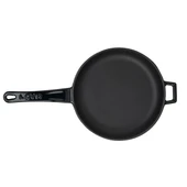 Lava Döküm Yuvarlak Kızartma Tavası Döküm Demir Yekpare Saplı  Çap(Ø)20cm.  Siyah - 3