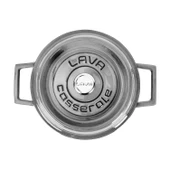 Lava Döküm Yuvarlak Tencere Döküm Demir Yekpare Kulplu Premium Serisi Çap(Ø)20cm.  Gri thumbnail 2