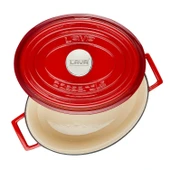 Lava Döküm Oval Tencere. Edition Serisi Ölçü 25x31cm.  Kırmızı thumbnail 3