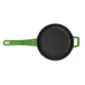 Lava Döküm Yuvarlak Kızartma Tavası Döküm Demir Yekpare Saplı Çap(Ø)16cm.  Yeşil thumbnail 3