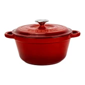 Lava Döküm Yuvarlak Tencere Döküm Demir Kapak New Heritage Serisi Çap(Ø)26cm.  Kırmızı thumbnail 1