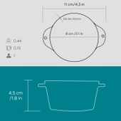Lava Döküm Yuvarlak Sufle / Sos Kabı. Çap(Ø)8cm. - 5