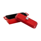 Lava Döküm Ekmek Tenceresi / Terrine Serisi. Ölçü 11x31cm.  Kırmızı - 3