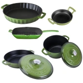Lava Döküm 5X New Heritage Serisi Döküm Demir Tencere & Tava Seti  Yeşil thumbnail 2