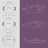 Lava Döküm 6X Trendy Serisi Döküm Demir Tencere Tava Çeyiz Seti  Mor thumbnail 6