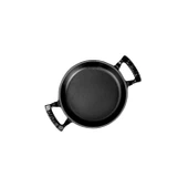 Lava Döküm Yuvarlak Sahan Döküm Demir Yekpare Çift Kulplu Çap(Ø)16cm.  Siyah thumbnail 3