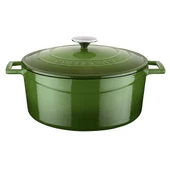 Lava Döküm Yuvarlak Tencere. Folk Çap(Ø)28cm.  Yeşil thumbnail 1