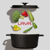 Lava Döküm Yuvarlak Tencere Döküm Demir Yekpare Kulplu Edition Serisi Çap(Ø)28cm.  Siyah thumbnail 7