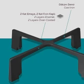 Lava Döküm Kare Nihale Çap(Ø)24cm. - 4