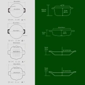 Lava Döküm 5X Trendy Serisi Döküm Demir Tencere Tava Çeyiz Seti  Yeşil thumbnail 3