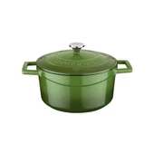 Lava Döküm Yuvarlak Tencere. Folk Çap(Ø)20cm.  Yeşil - 1