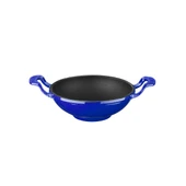 Lava Döküm Mini Wok Yekpare Kulplu Çap(Ø)16cm.  Mavi - 1