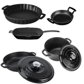 Lava Döküm 5X New Heritage Serisi Döküm Demir Tencere & Tava Seti  Siyah thumbnail 2