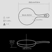 Lava Döküm Yuvarlak Kızartma Tavası Yekpare Saplı. Çap(Ø)16cm. - 5
