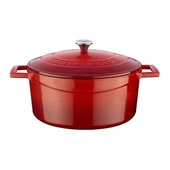 Lava Döküm Yuvarlak Tencere. Folk Çap(Ø)24cm.  Kırmızı thumbnail 1